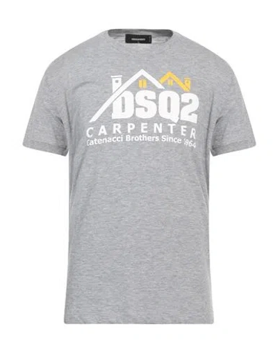 Dsquared2 Man T-shirt Light Grey Size M Cotton, Viscose