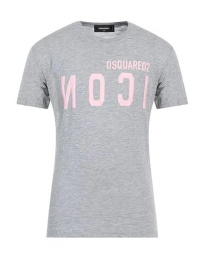 Dsquared2 Man T-shirt Light Grey Size S Cotton, Viscose