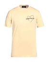 Dsquared2 Man T-shirt Light Yellow Size L Cotton In Yellow