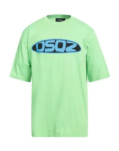 Dsquared2 Man T-shirt Acid Green Size L Cotton