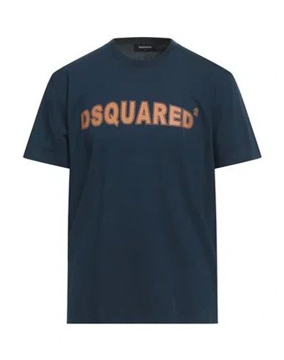 Dsquared2 Man T-shirt Midnight Blue Size L Cotton