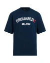 Dsquared2 Man T-shirt Midnight Blue Size L Cotton In Blue