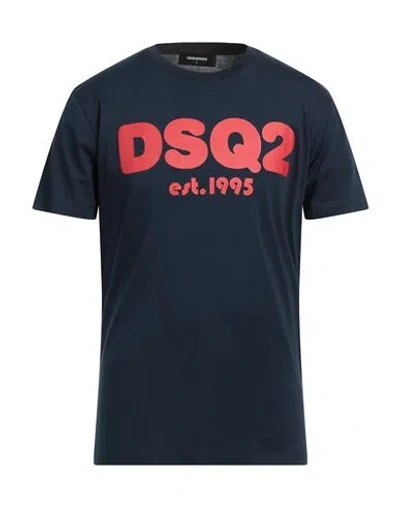 Dsquared2 Man T-shirt Midnight Blue Size L Cotton