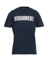 Dsquared2 Man T-shirt Midnight Blue Size L Cotton