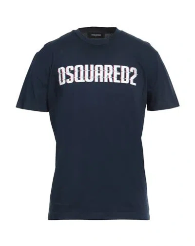 Dsquared2 Man T-shirt Midnight Blue Size L Cotton