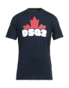 Dsquared2 Man T-shirt Midnight Blue Size L Cotton