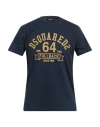 Dsquared2 Man T-shirt Midnight Blue Size L Cotton