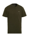 Dsquared2 Man T-shirt Military Green Size L Cotton In Green