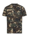 Dsquared2 Man T-shirt Military Green Size L Viscose In Green