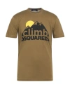 Dsquared2 Man T-shirt Military Green Size M Cotton In Green