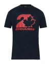 Dsquared2 Man T-shirt Navy Blue Size L Cotton