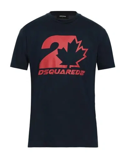 Dsquared2 Man T-shirt Navy Blue Size L Cotton