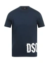 Dsquared2 Man T-shirt Navy Size L Cotton In Navy