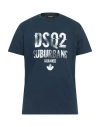 Dsquared2 Man T-shirt Navy Size L Cotton