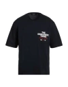 Dsquared2 Man T-shirt Navy Size L Cotton In Blue