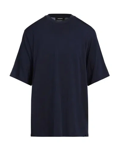 Dsquared2 Man T-shirt Navy Size L Cotton, Viscose