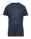 Dsquared2 Man T-shirt Navy Size L Cotton, Viscose In Navy