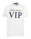 Dsquared2 Man T-shirt Off White Size L Cotton