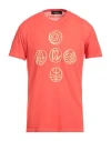 Dsquared2 Man T-shirt Orange Size M Cotton