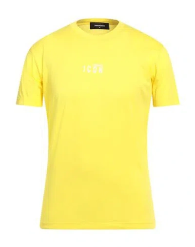 Dsquared2 Man T-shirt Pastel Yellow Size L Cotton