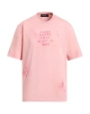 Dsquared2 Man T-shirt Pink Size L Cotton