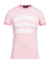 Dsquared2 Man T-shirt Pink Size L Cotton