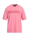Dsquared2 Man T-shirt Pink Size M Cotton