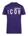 Dsquared2 Man T-shirt Purple Size Xxl Cotton