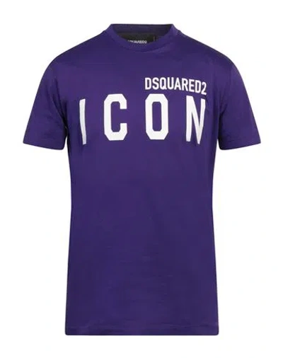 Dsquared2 Man T-shirt Purple Size Xxl Cotton