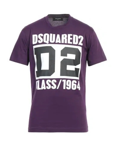 Dsquared2 Man T-shirt Purple Size L Cotton