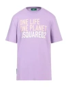 Dsquared2 Man T-shirt Purple Size Xl Cotton