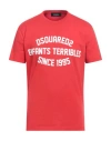 Dsquared2 Man T-shirt Red Size L Cotton