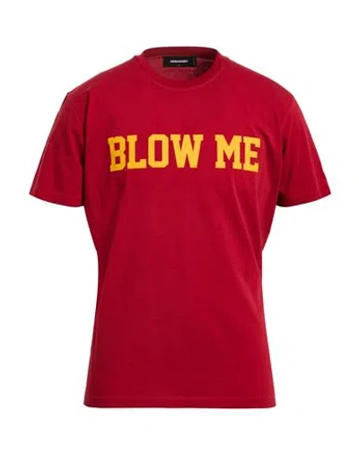 Dsquared2 Man T-shirt Red Size L Cotton