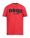 Dsquared2 Man T-shirt Red Size L Cotton