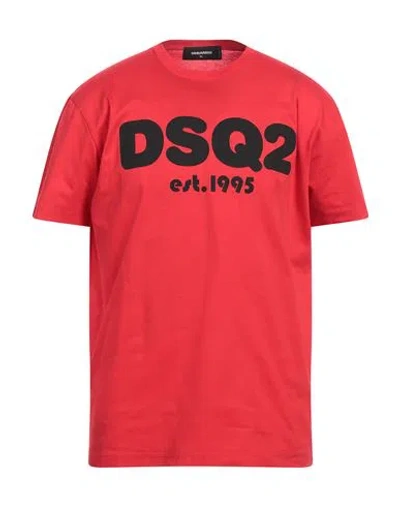 Dsquared2 Man T-shirt Red Size L Cotton