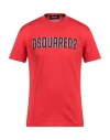 Dsquared2 Cotton Crew-neck T-shirt With Logo In Red