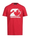 Dsquared2 Man T-shirt Red Size L Cotton