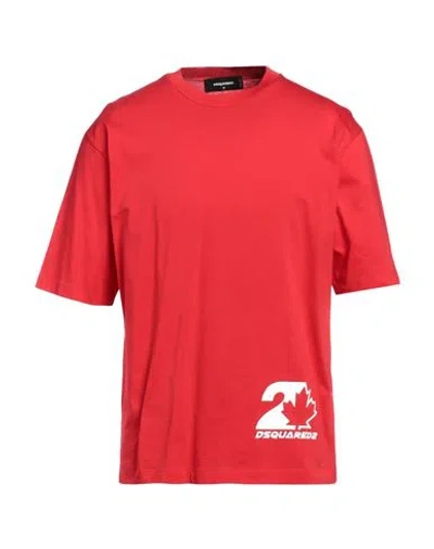 Dsquared2 Man T-shirt Red Size L Cotton