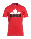 Dsquared2 Man T-shirt Red Size L Cotton