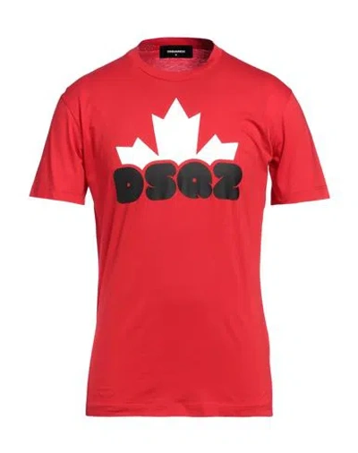 Dsquared2 Man T-shirt Red Size L Cotton