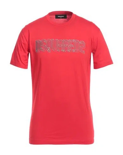 Dsquared2 Man T-shirt Red Size L Cotton