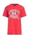 Dsquared2 Man T-shirt Red Size L Cotton