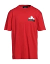 Dsquared2 Man T-shirt Red Size L Cotton