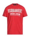 Dsquared2 Man T-shirt Red Size L Cotton
