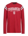 Dsquared2 Man T-shirt Red Size L Cotton, Polyester In Red