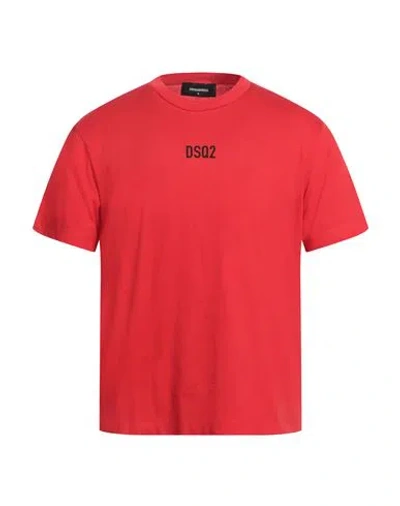 Dsquared2 Man T-shirt Red Size S Cotton