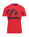 Dsquared2 Man T-shirt Red Size S Cotton