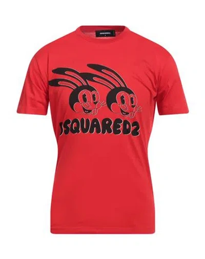 Dsquared2 Man T-shirt Red Size S Cotton In Red