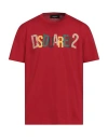 Dsquared2 Man T-shirt Red Size Xl Cotton