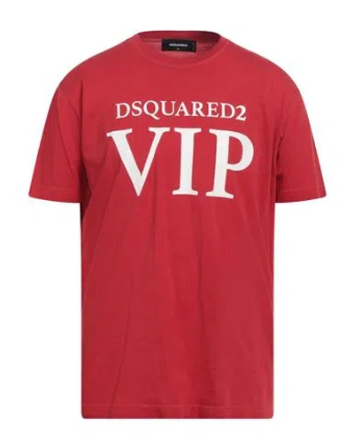 Dsquared2 Man T-shirt Red Size Xxl Cotton